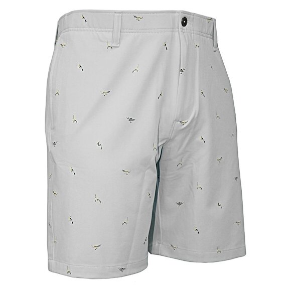 $70 UNDER ARMOUR GOLF PRINTED SHORTS ALL OVER DUCK 1377303-014 HALO GREY 38 - Picture 1 of 5